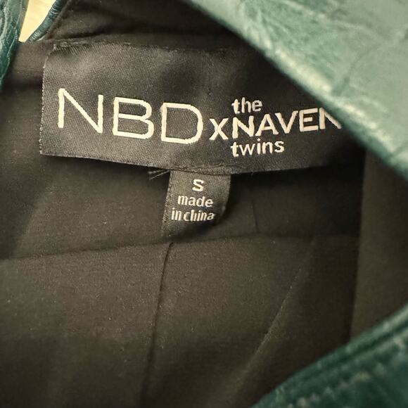 NBD X the NAVEN Twins Faux Croc Embossed Bodycon Dress Small NWOT - Picture 8 of 14